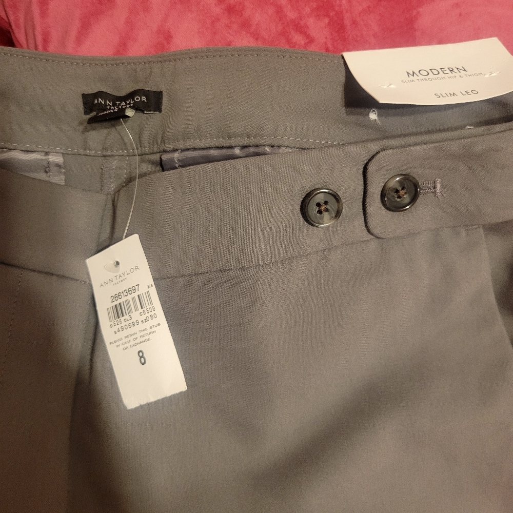 NWT Ann Taylor Women's Olive Green Pants - Picture 8 of 8